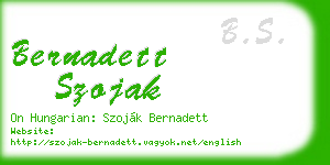 bernadett szojak business card
